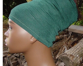 Natural Hair Accessories-Headband-HeadTube-Head Wrap - Headwrap - Locs-Forest Green