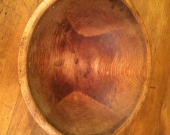 1800's wooden dough bowl AAFA with GREAT patina