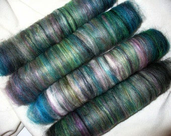 Mini Wool Angora Rolags for Hand Spinning or Felting