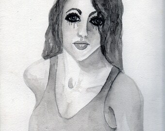 Forsaken, original india ink drawing