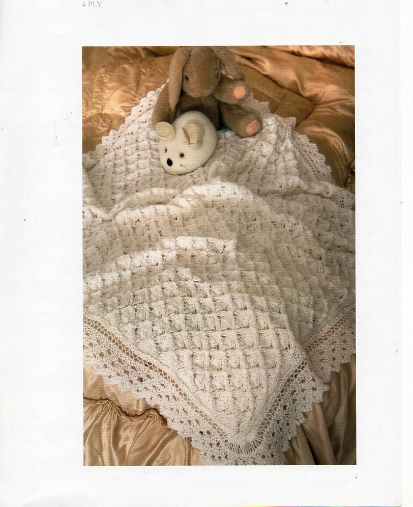 Vintage baby 4ply shawl knitting pattern pdf Christening lacy