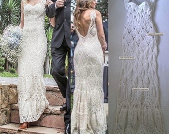 Crochet wedding dress Handmade White Dress wedding dress Crochet white dress lace dress Summer cotton Dress crochet wedding gown
