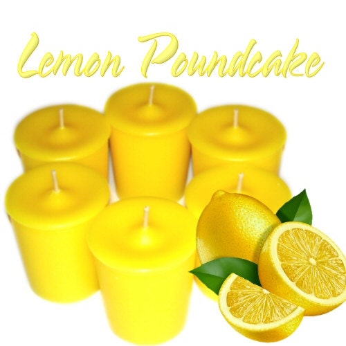6 Lemon Pound Cake Votive Candles Tangy Lemon Scent
