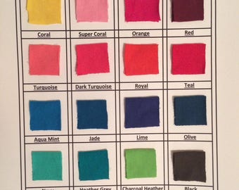 12 oz Cotton Lycra Solids 92/8 and 22 colors available
