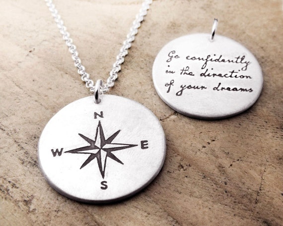 Compass Quotes New Compass And Thoreau Inspirational Quote Necklace Go Compass Quotes New Compass And Thoreau Inspirational Quote Necklace Go