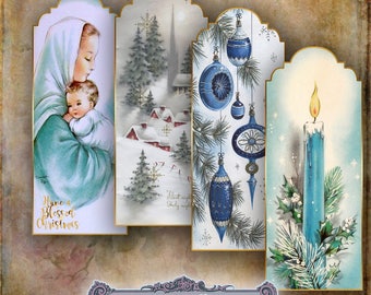 10 Christmas Bookmarks Set 1