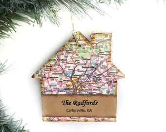 Personalized New Home Ornament, First Home Ornament, New House Christmas Ornament, Housewarming Gift From Realtor, Real Estate Closing Gift