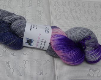 In Grey Midwinter: Hand Dyed Yarn, Shawl Yarn, Hand Dyed Sock Yarn, Crochet Yarn, Shawl Yarn, Donegal Tweed, 4 ply, 100gm