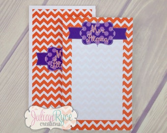 Personalized Chevron Notepads set of 2