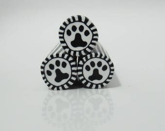 Polymer Clay Paw Print Cane, Millefiori
