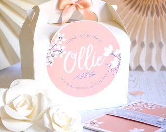 Personalised Childrens Wedding Activity Box & Puzzle Pack Favour | BLOSSOM | A6 Polka Dot Bold Book with Pen