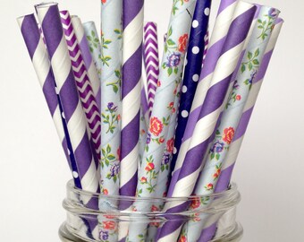 Purple Straws Lilac baby shower Purple Wedding lavender wedding favors Eggplant wedding purple birthday violet wedding, Violet