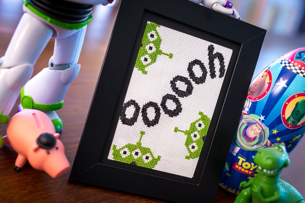 toy story alien cross stitch