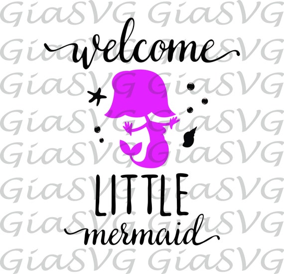 Little Mermaid SVG newborn girl svg baby svg baby mermaid