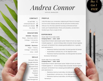 2 Page Resume, Resume Cover Letter, Resume Template, CV Resume Template, CV Template, Best Resume Template, Resume Format Instant Download