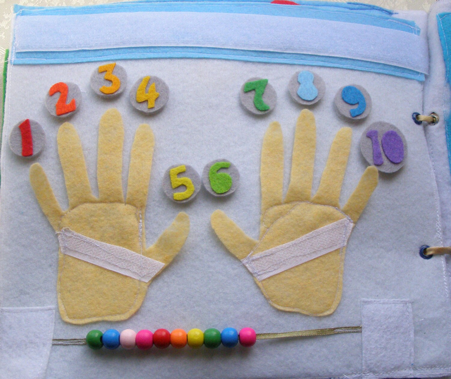 Counting To Ten Quiet Book Page / Quiet Book / Quiet Activity