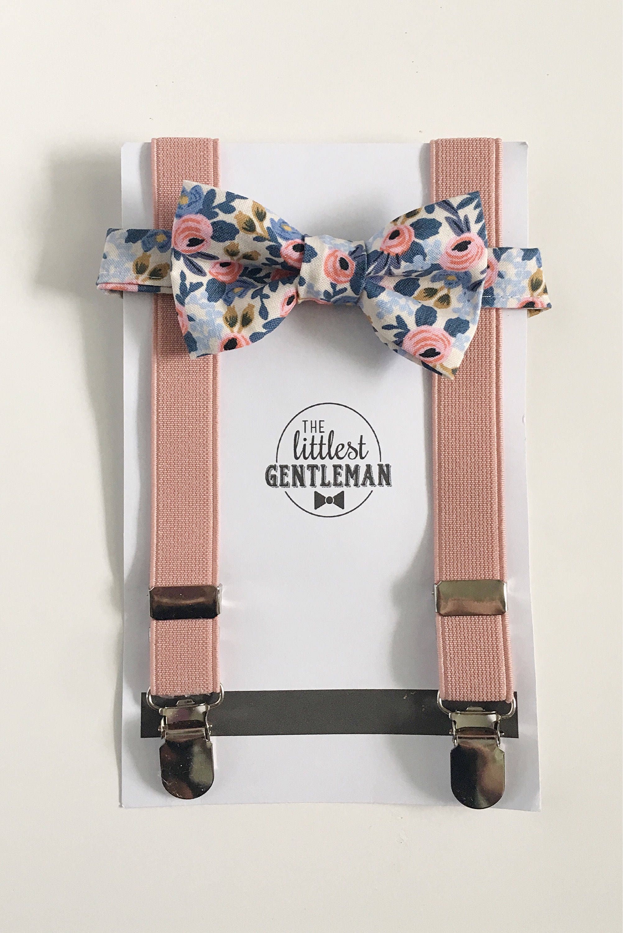 mens pink bow tie and suspenders
