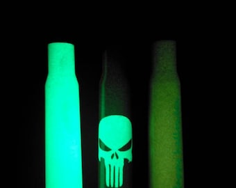 Handmade Halloween limited edition glow in the dark Genuine 50. caliber BMG bullet bottle opener.