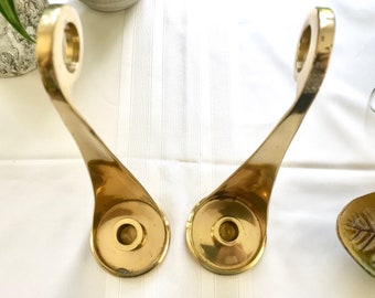 Brass Candlestick Set, Vintage Candlestick Holders, Vintage, Candle Accessories, Candlestick,Candle Holder, Vintage Brass,Candle, Home Decor