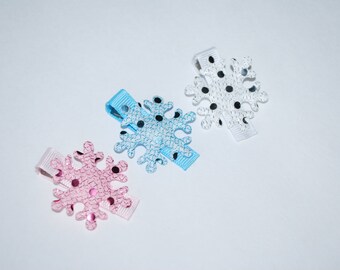 Frozen Inspired Elsa Snowflake Hair Clips - Buy 3 Items, Get 1 FREE