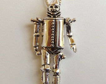 Sterling Silver Moveable Wizard of Oz Tinman Necklace