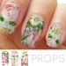 28pcs Full Cover Decal Wraps Strips Printed Nail Wraps - Flower Bouquet Rose Roses Daisy Daisies Floral