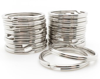 500 Key Rings Split Rings Keychain 28mm 1-1/8" D heavy duty rings