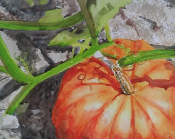 Original Watercolor Painting - "Pumpkin"