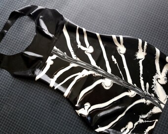 SAMPLE SALE!! Latex skeleton halter mini dress XS-S