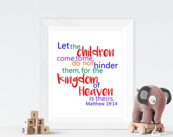 Matthew 19 14 | Etsy