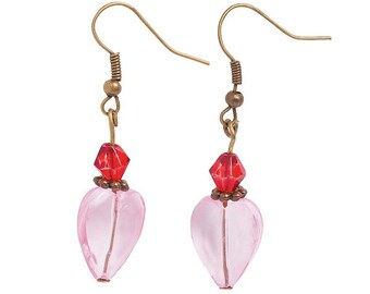 Vintage Crystal Heart Earrings