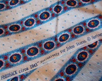 blue and white with polka dot fabric