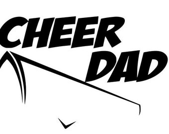 Download CHEER DAD laptop cup decal SVG Digital Download Cuttable Files