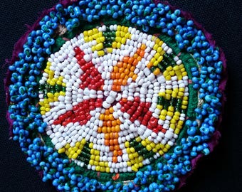 Beaded Gul Afghan Kuchi Medallion Tribal Belly Dance ATS
