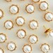 Ivory Pearl in Golden Shell Thumbtack, Round Pearl Pushpins, Gold Thumb Tacks, Pretty Office Pins, Romantic Pushpins, Unique Office Gifts,