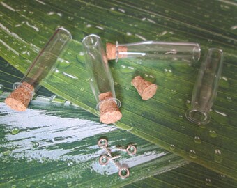 a glass vial tube 40 * 10 * 6 mm with screw-screw