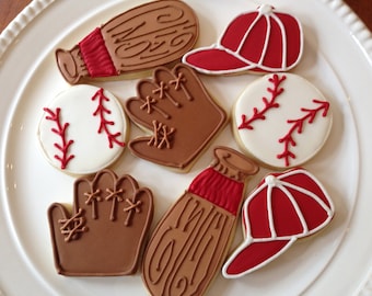 Baseball Cookies | Baseball Party | One Dozen
