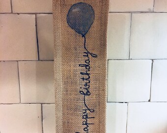 Burlap wine bag.