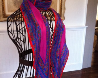 Silk neck scarf | Etsy