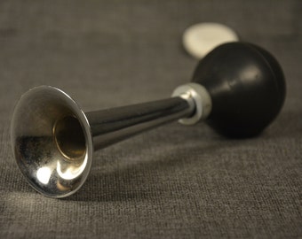 Vintage bike and car horn klaxon Vintage bicycle horn Vintage enamel bike horn Klaxon for car Rubber horn car and bike