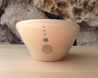 Small bowl in ceramic and blue grey glaze