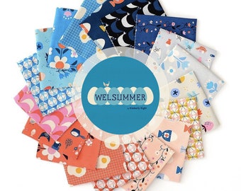 Welsummer Fabric Bundle - fat quarter, fat eighth, quarter yard, half yard bundles - by Kim Kight for Cotton + Steel - 18 prints