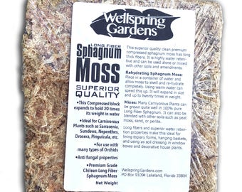 Premium Sphagnum Moss from Chile 7 ounces great for carnivorous plants & orchids