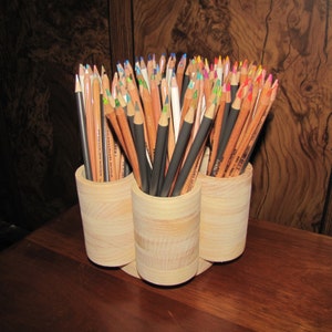 7 Cup STUDIO Rotating Colored Pencil Holder, Colored Pencil Organizer, Colored Pencil Storage, Holds 200+ Colored Pencils, Gel Pens Markers