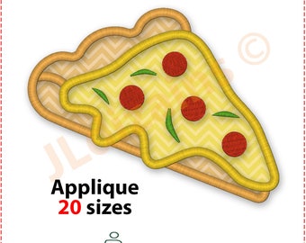 Pizza Slice Applique Embroidery Design. Pizza embroidery design. Embroidery applique pizza slice. Pizza applique machine embroidery designs