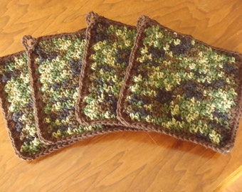 Crochet kitchen pot holder hot pad