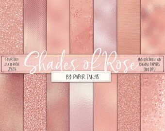 Rose gold digital paper, rose gold scrapbook paper, blush, pink, digital paper, foil, rose gold glitter, rose gold, metal, metallic, texture