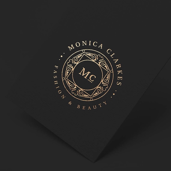 Fashion Logo Design, Silver Logo, Boutique Logo, Elegant Logo, Fashion Blog Logo, Wedding Logo, Seal Logo, Business Stamp Logo, Artist Logo