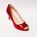 red sequin stilettos