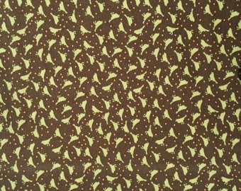 SALE : Blossom Urban Chiks Chikadees bark brown moda fabrics FQ or more